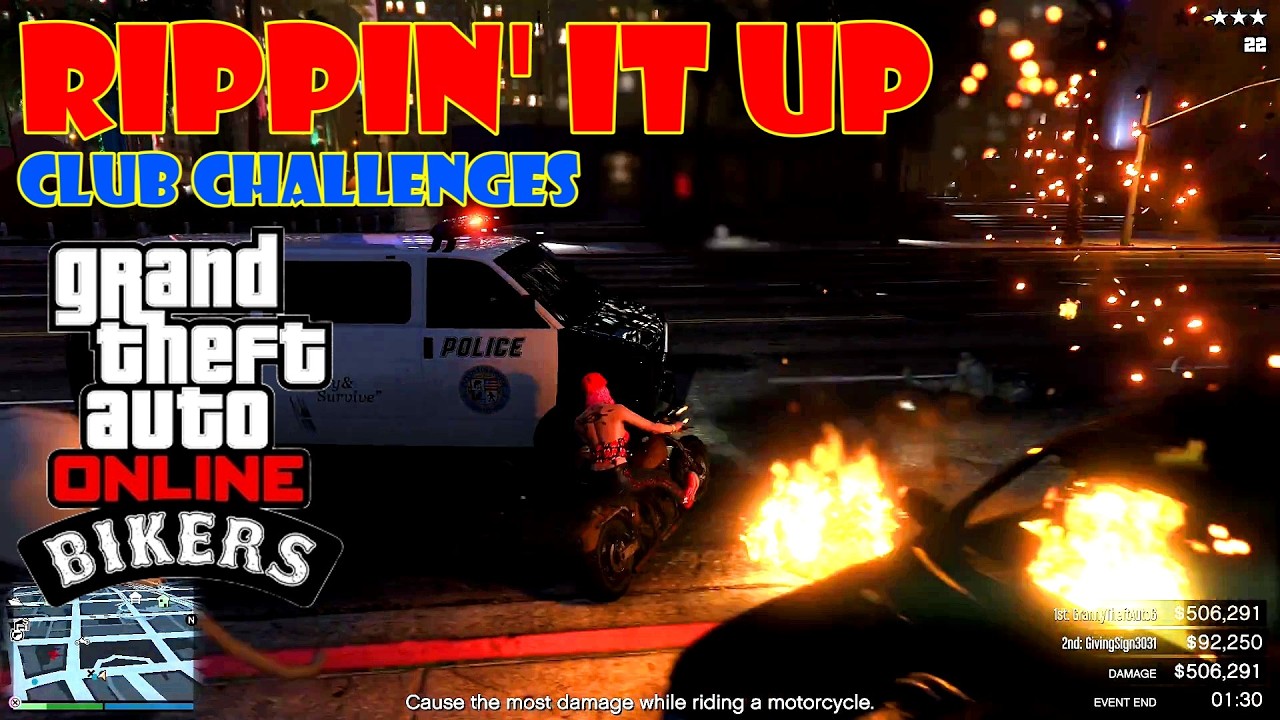 Rippin' It Up 🚳 MC Club Challenges | Bikers • GTA 5 Online