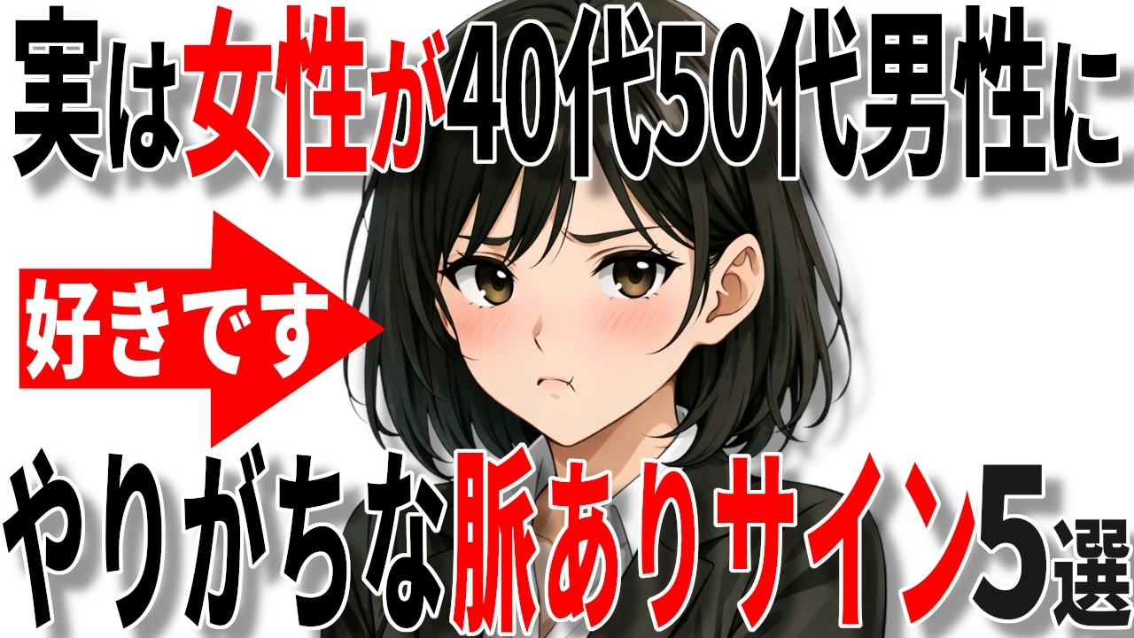 【脈ありサイン】女性が中高年男性にやりがちな好意のサイン5選!!【恋愛 雑学】