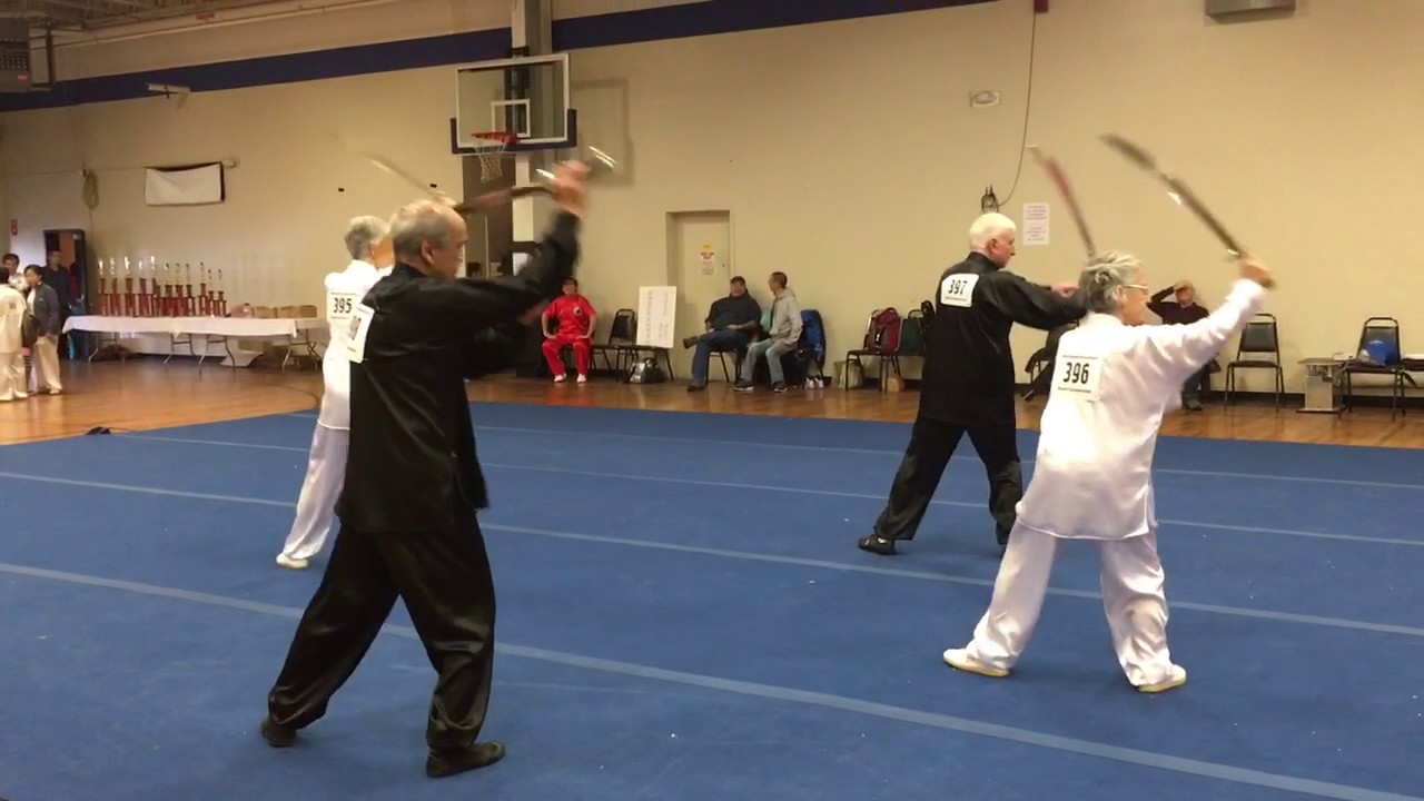 Calvin Chin's Martial Arts Academy senior group Tai Chi Broadsword