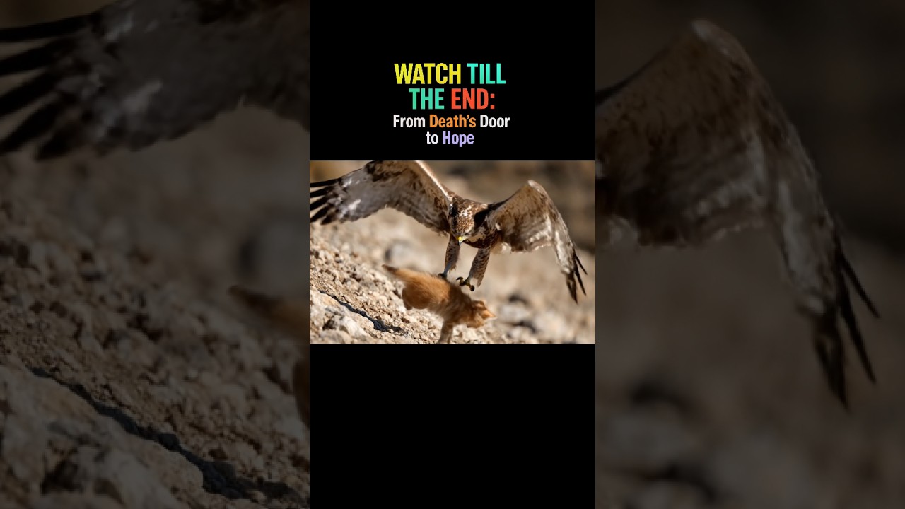 😱Hawk Saves Falling Kitten From Mountain Cliff | Unbelievable Rescue Caught on Camera#cats#wildlife