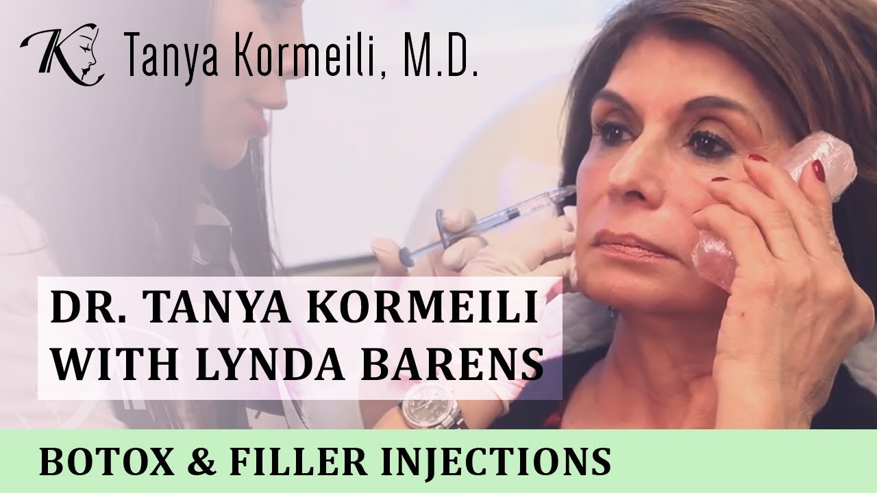 Dr Tanya Kormeili with Lynda Barens: Botox