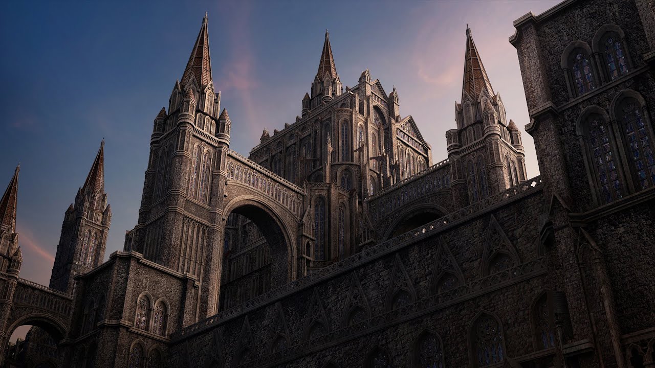 🔴 blender live  - making epic gothic architecture in blender