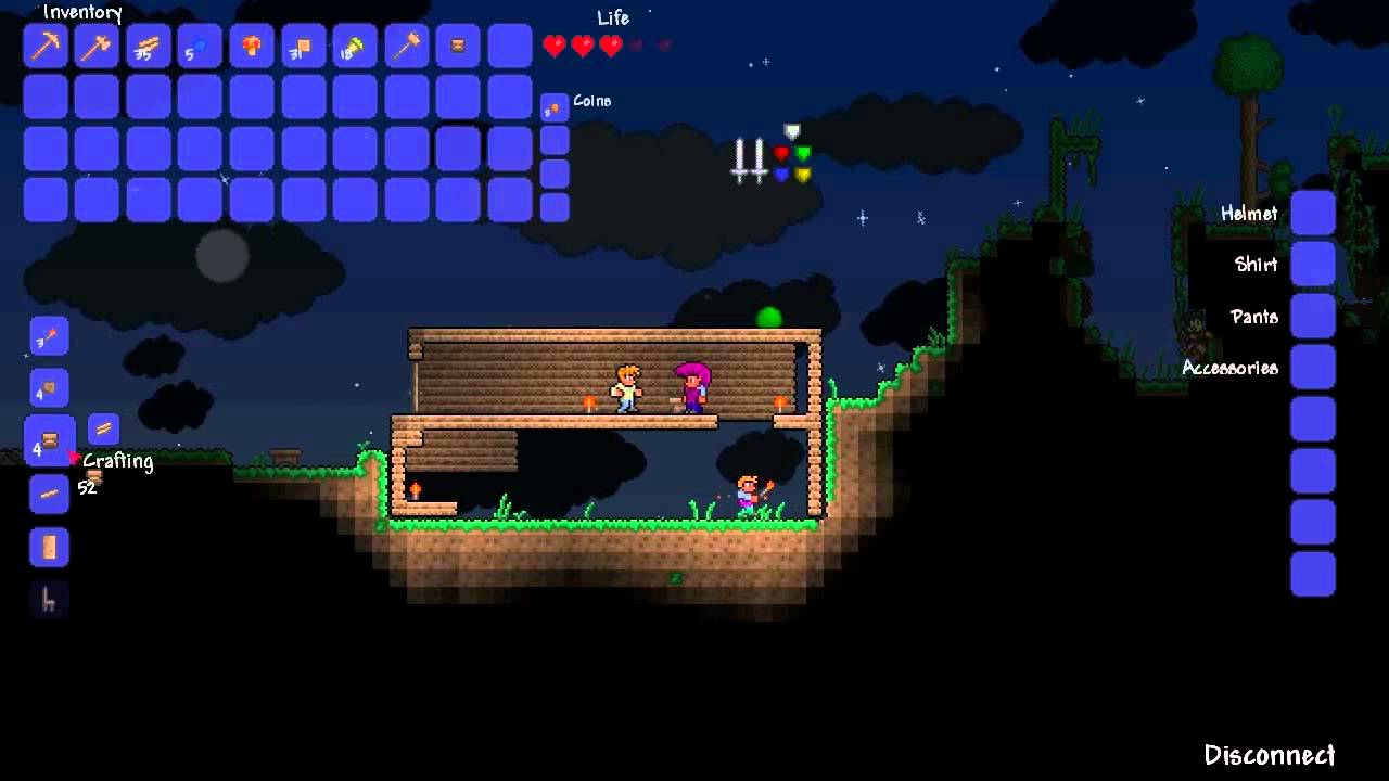 TotalBiscuit и Джесси Кокс играют в Terraria — Часть 1 — Джесси плохо справляется с добычей ресурсов