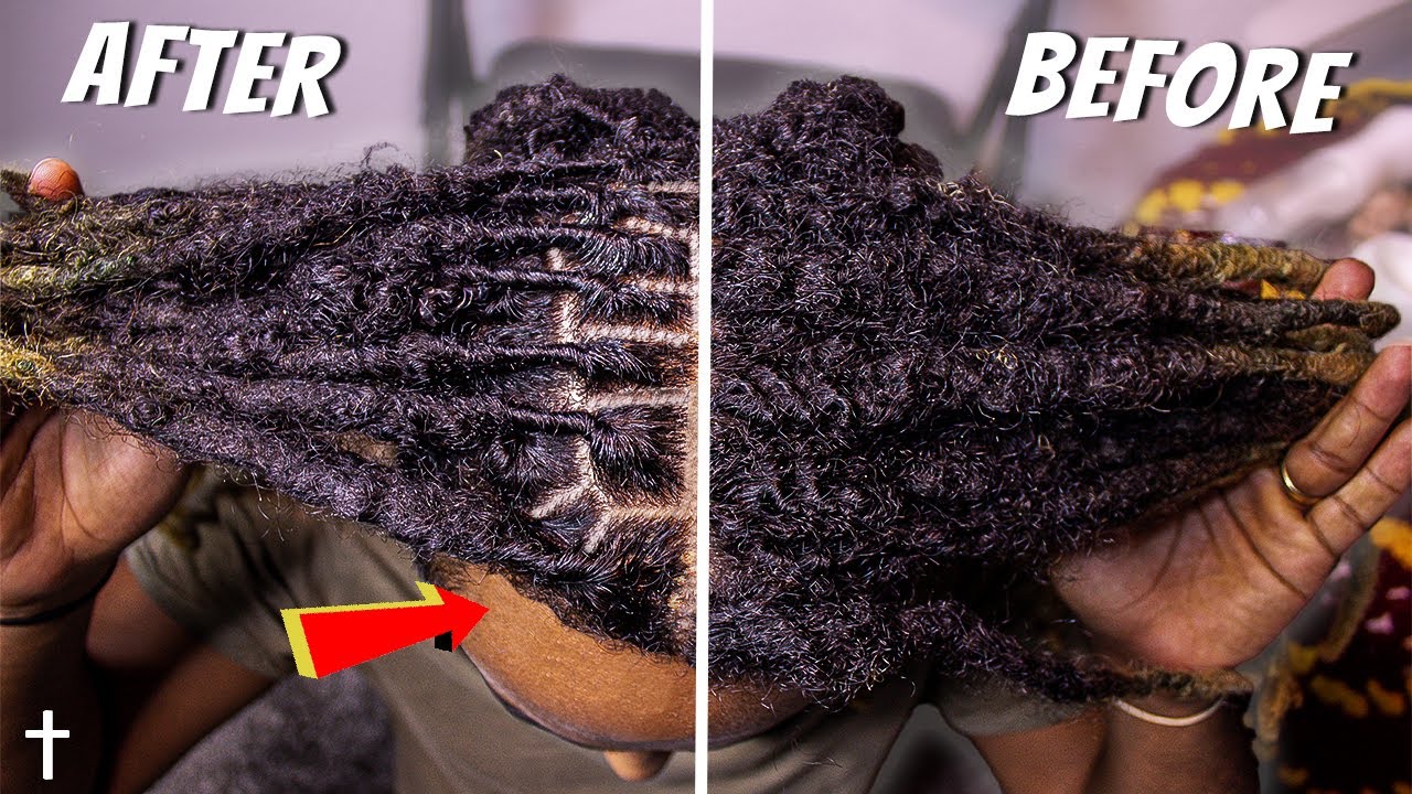 SATISFYING DREADLOCK TRANSFORMATION - Retwist After 2 Years With Gel For The First Time