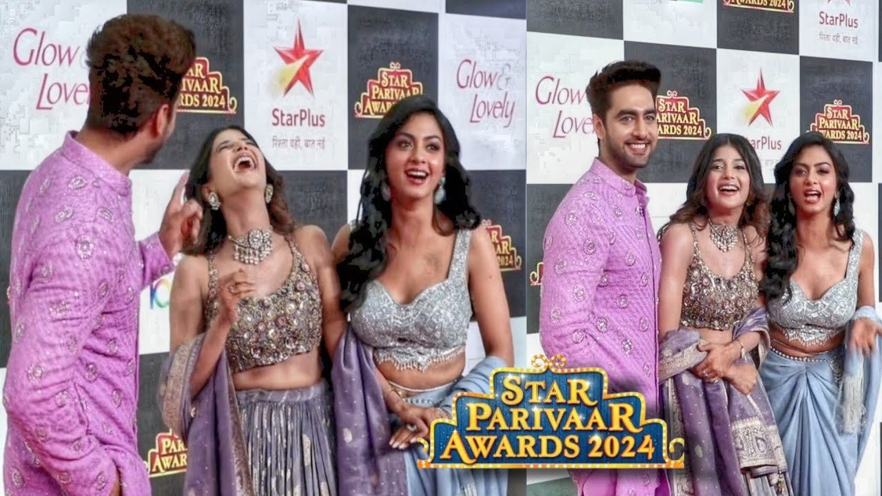 Yeh Rishta Kya Kehlata Hai Abhira, Ruhi, Armaan Together at At Star Parivaar Awards 2024 Red Carpet