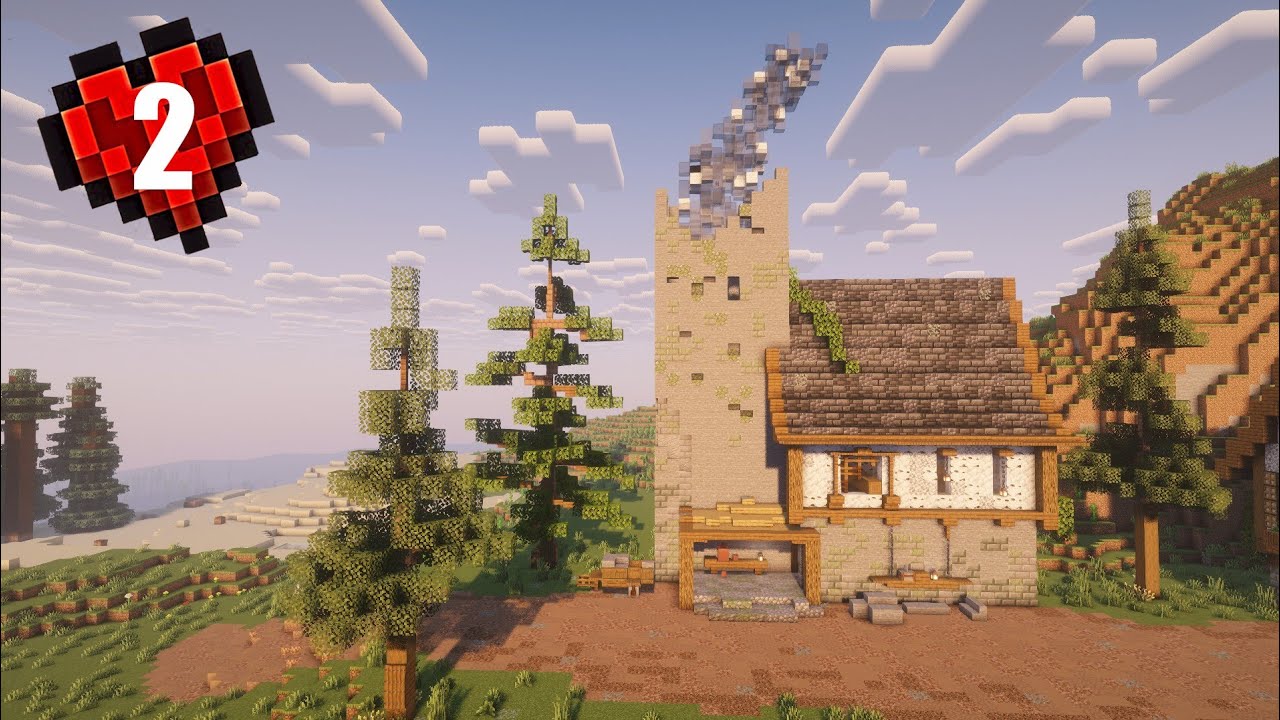 I Build Medieval Stone Factory In Minecraft  Hardcore