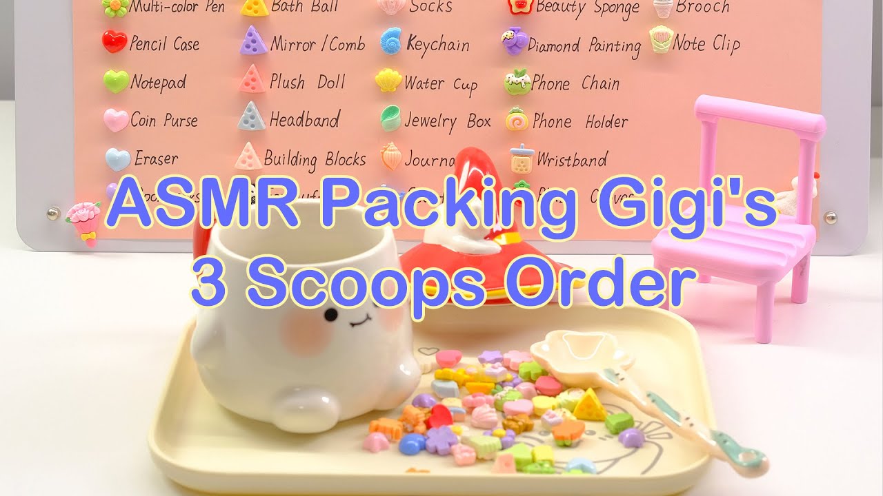 【Litebord Lucky Scoops】ASMR Packing Gigi's 3 Scoops Order