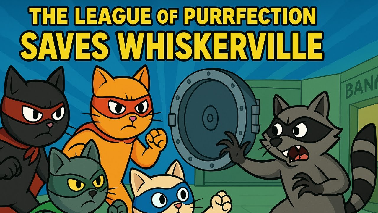 The League of Purrfection Saves Whiskerville 🐾 | Superhero Cats Stop Bank Heist!