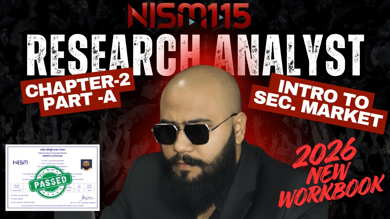 NISM Research Analyst Exam 2026 | FULL COURSE - Chapter 2 - Part- A