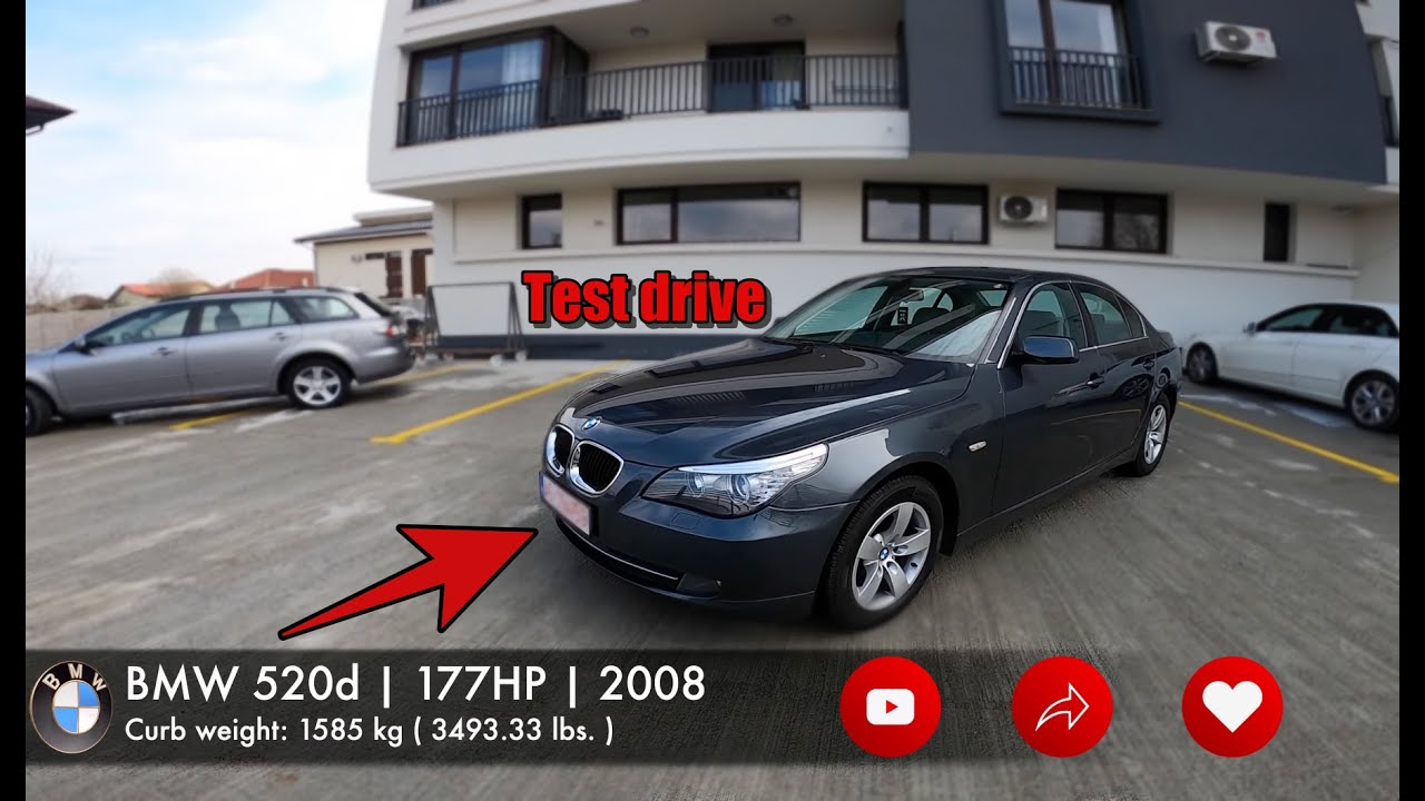 BMW 520d (E60) | 177HP | 2008 | POV & DRAGY | TEST DRIVE