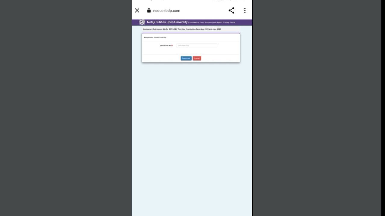 NSOU Assignment Submission Slip Download Process Step By Step || nsou ug assignment slip || nsou ug