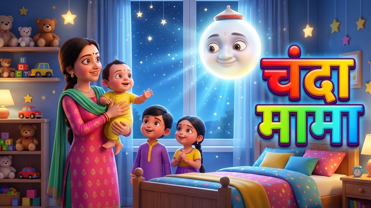 Chanda Mama Door Ke + More Rhymes | चंदा मामा | Hindi Rhymes And Kids Songs | Sansakari Kids 