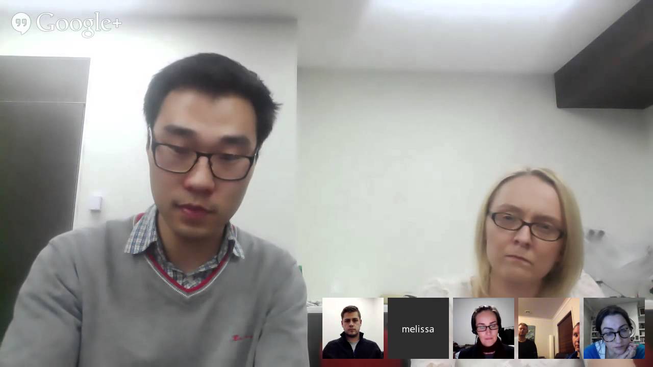 Google Hangout - Dr Melissa Gresle and Gerry Ma