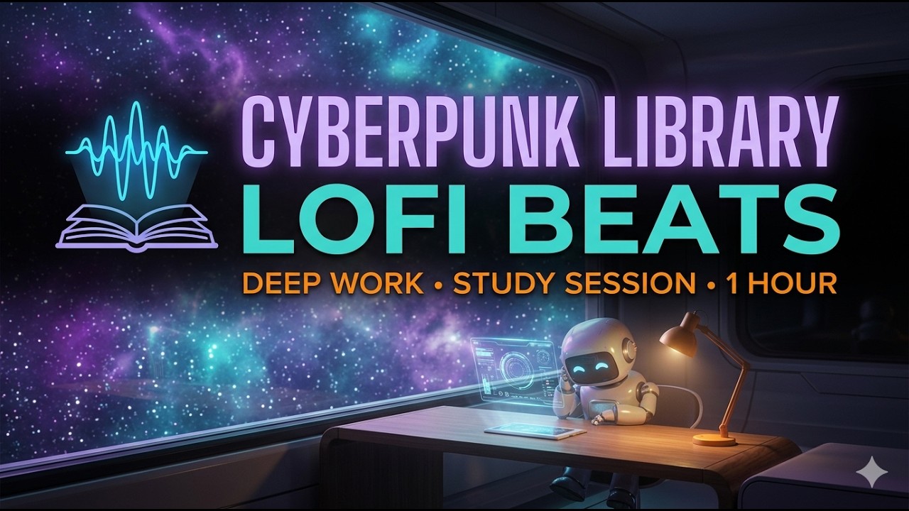 🤖 Cyberpunk Library | Deep Focus Lo-Fi Beats for Coding, Studying & Hackathons [1 Hour Loop]