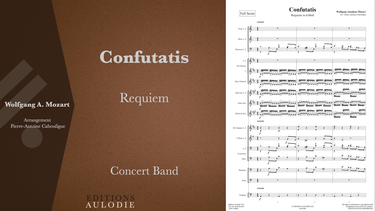 Requiem : Confutatis - Wolfgang Amadeus Mozart (score for concert band)