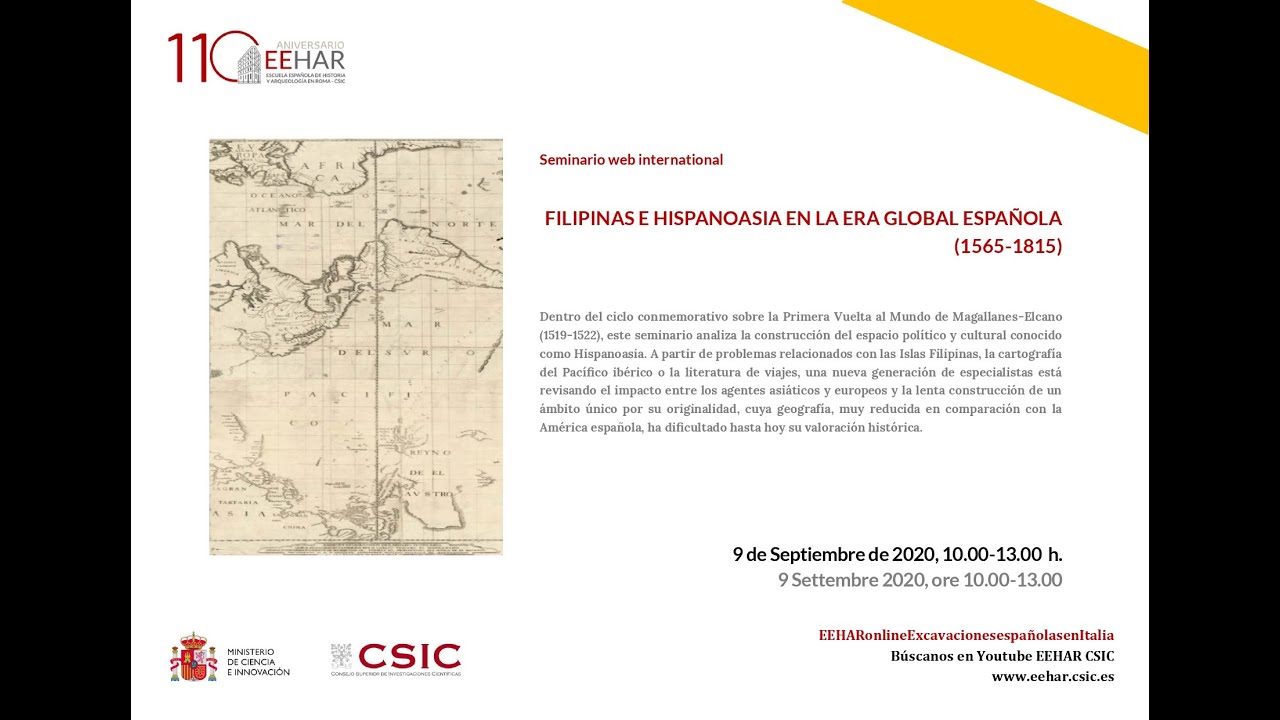 Seminario: Filipinas e Hispanoasia en la era global española (1565-1815) - 08 Septiembre 2020