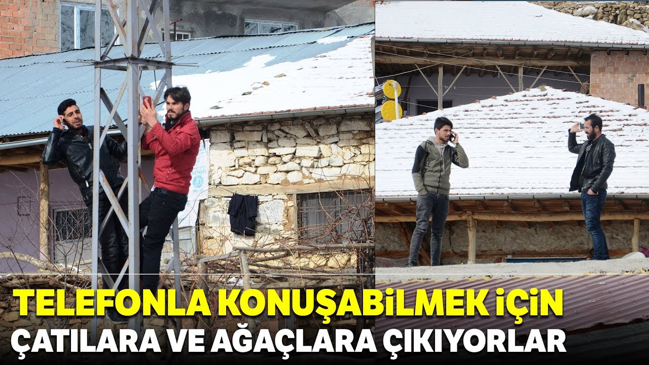 Telefonla Konuşabilmek İçin Ağaçlara, Direklere Çıkıyorlar