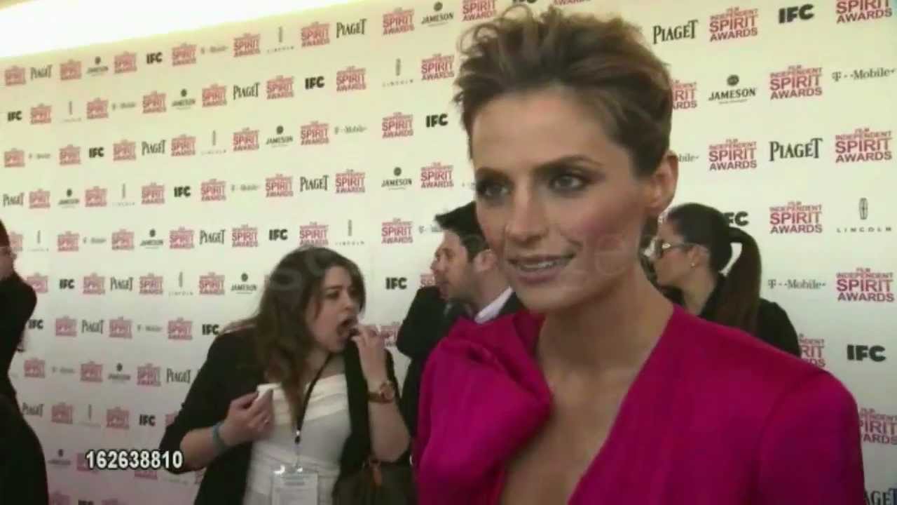 Stana Katic - Various Interviews @ 2013 Spirit Awards