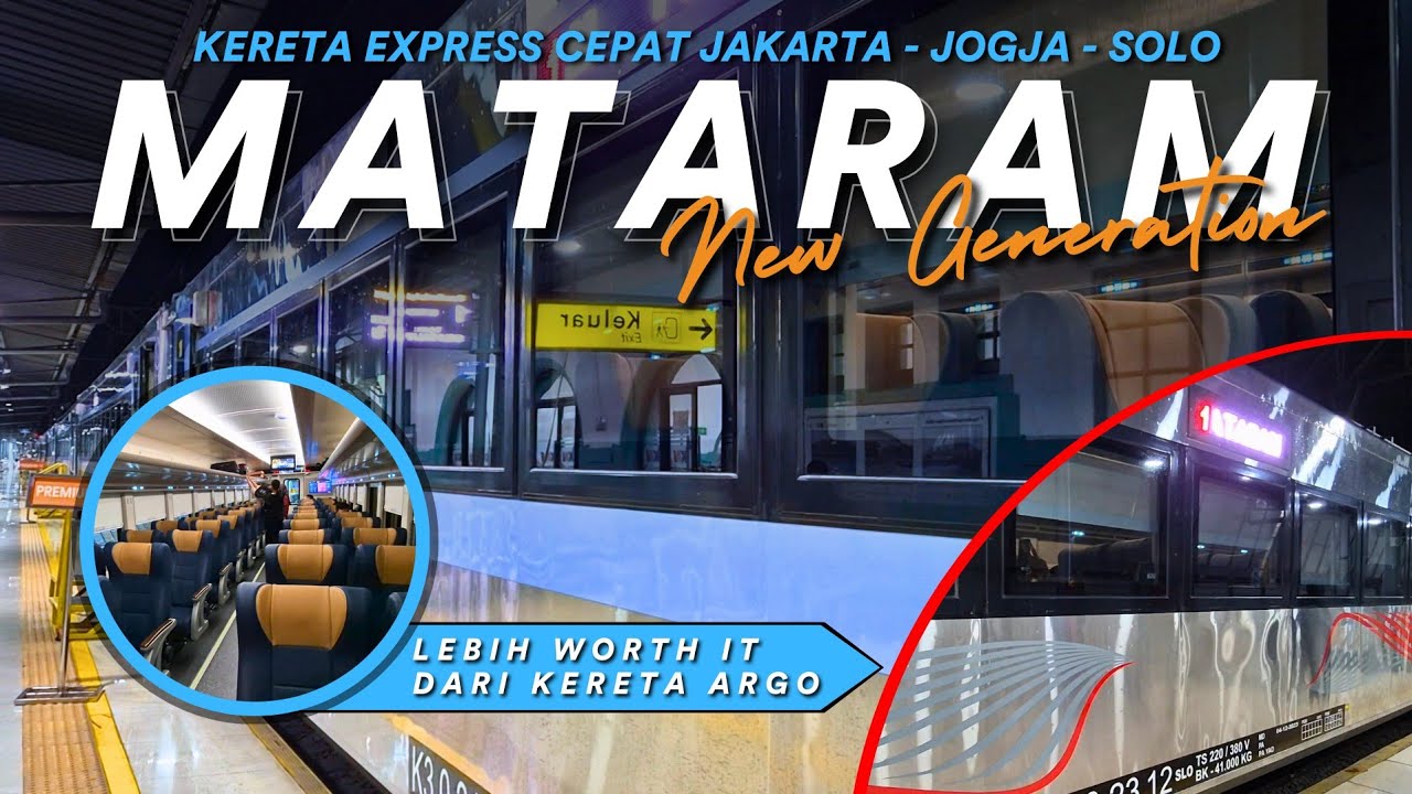 CITA RASA KERETA SEMI ARGO CEPAT & NYAMAN 😍 Naik KA MATARAM Ekonomi New Generation