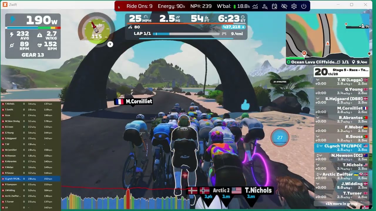 TDZ Stage 5 Race: Ocean Lava Cliffside Loop - Big boys pushing hard!!!