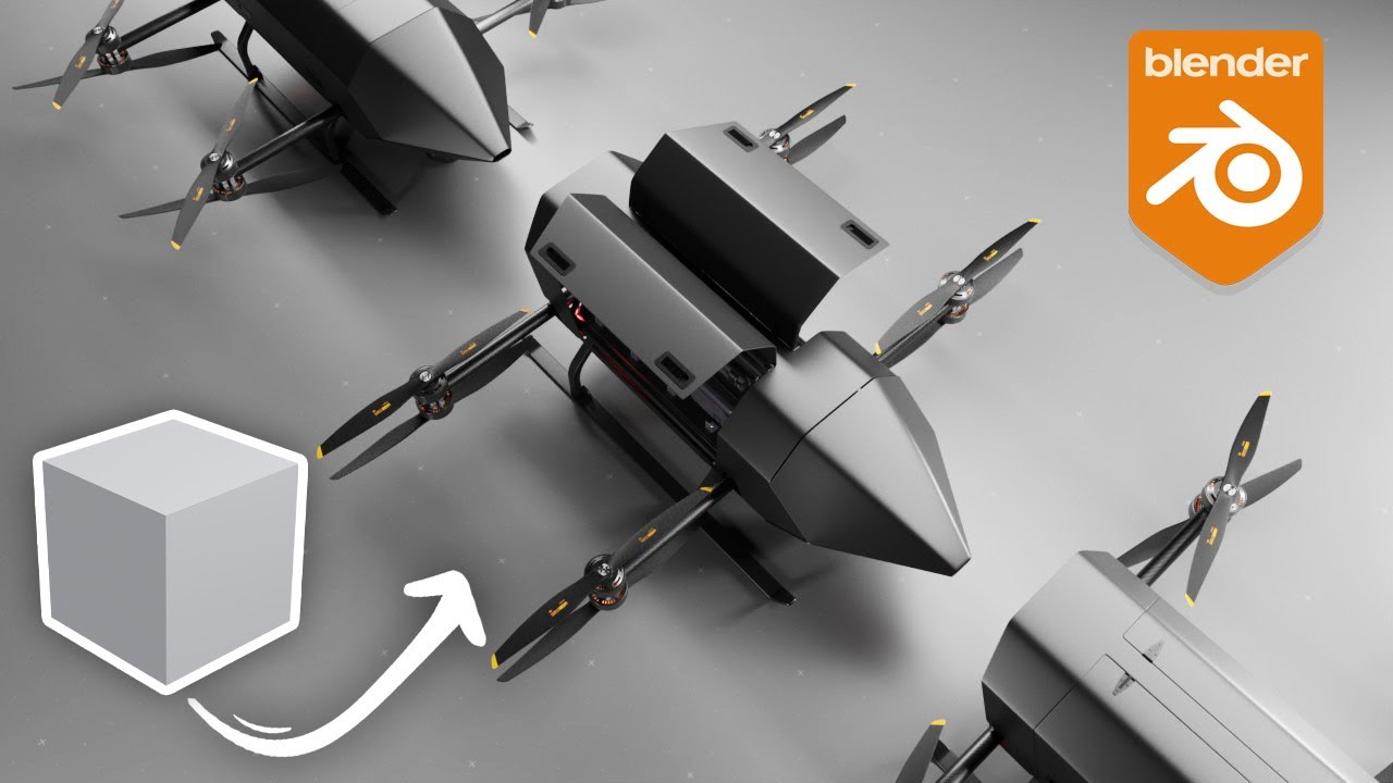 UAV Drone - Blender 3D Timelapse