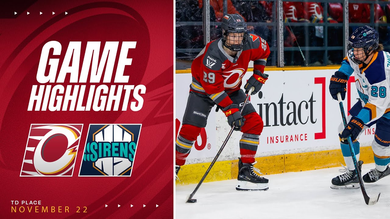 PWHL Highlights | New York Sirens at Ottawa Charge | Nov 22, 2025