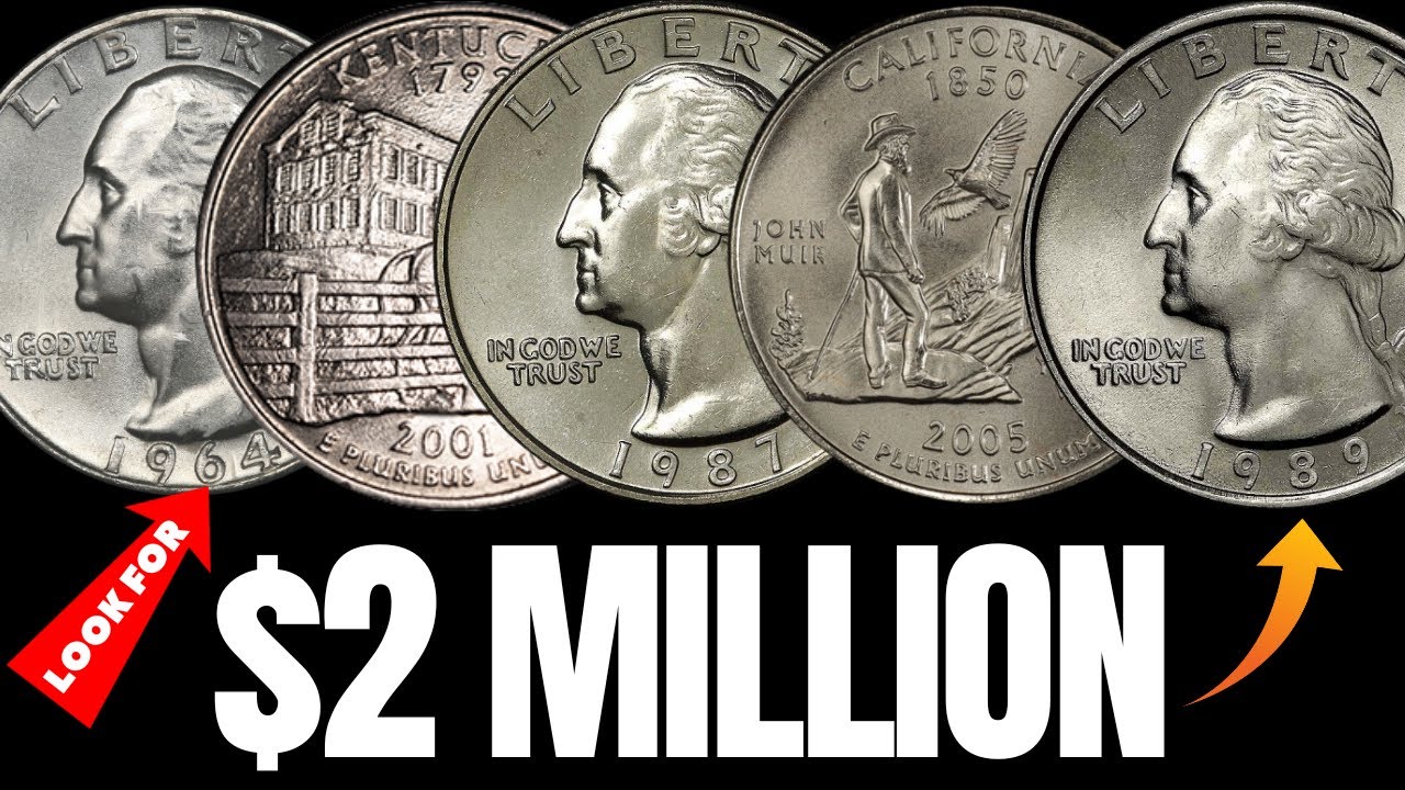 The Most Valuable 5 Ultra Rare Quarter Dollars in The World - RARE Coins worth A LOT of Money