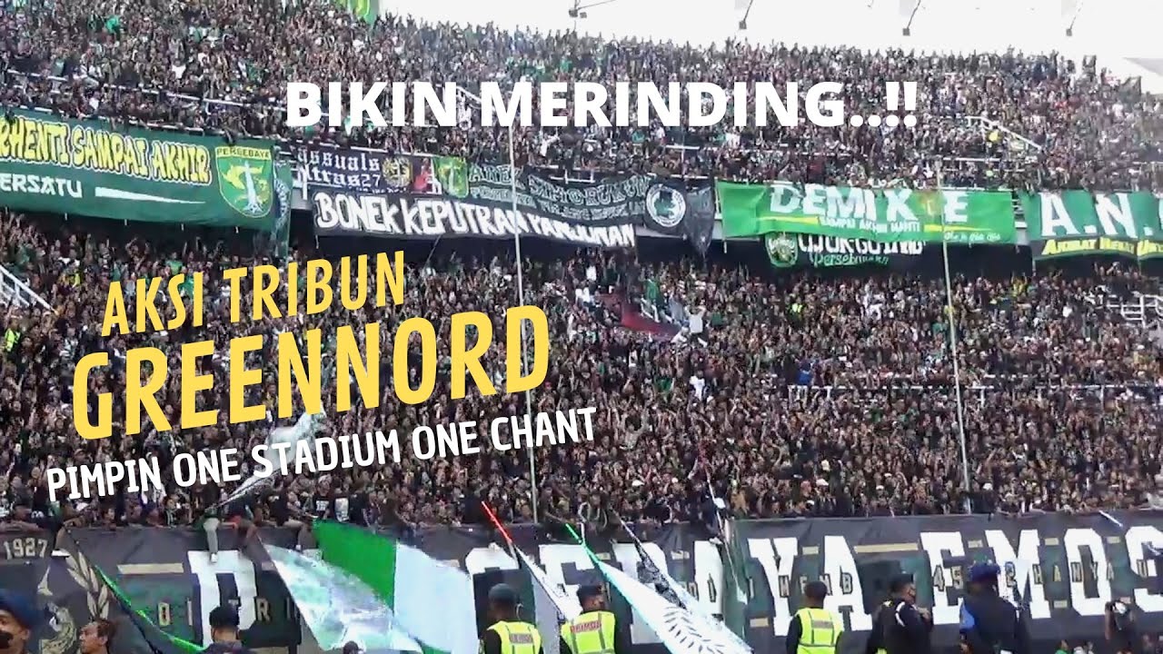 Mengguncang Stadion | aksi Bonek One Stadium One Chant dimulai dari Greennord | Surabaya 729 Game