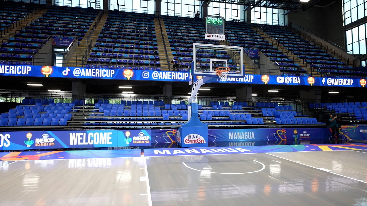 Polideportivo Alexis Argüello luce impecable previo a la Americup 2025 de la FIBA