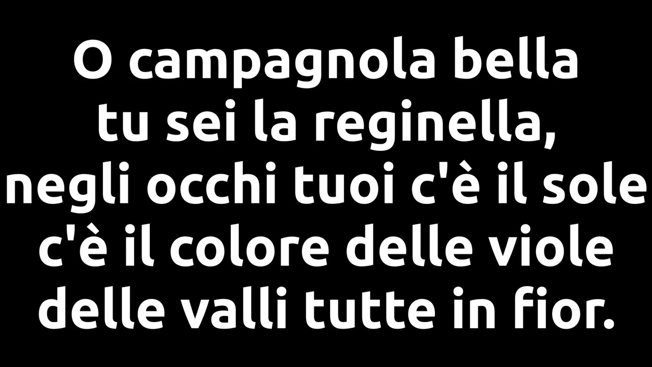 Karaoke: O campagnola bella