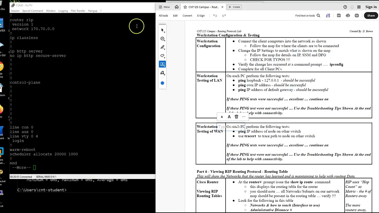 CNT125 Campus Routing Protocol Lab 3 RIP Sp26