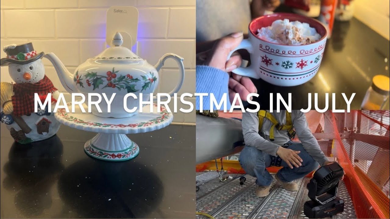 Christmas Decorate With Me | Christmas in July Haul 2025 | Ogery Camping Fan Review