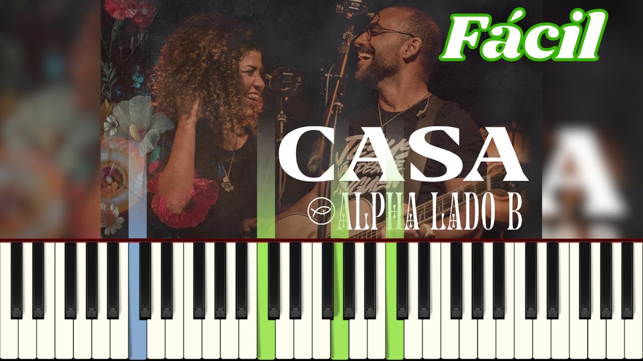 Casa - Colo de Deus | Tutorial Piano / Teclado | Fácil / Iniciante | Casa Karaoke Playback