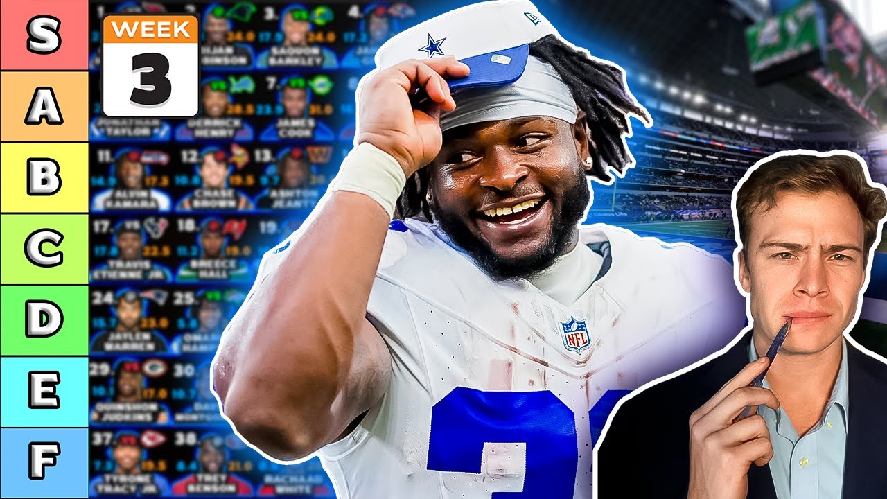 Top 40 Running Back Rankings & Tiers - Week 3 Fantasy Football