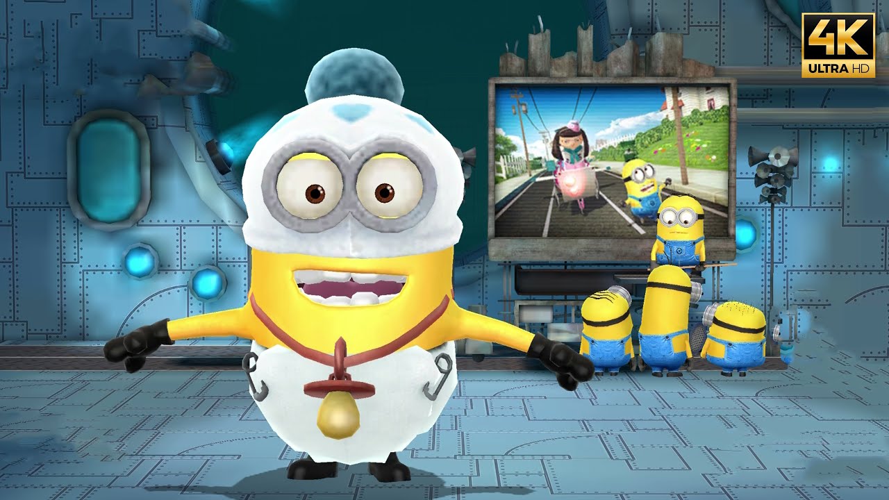 Despicable Me Minion Rush Baby Throw 25 Cookie Bots at Meena | Minion Rush Boss Battles [PC 4K]