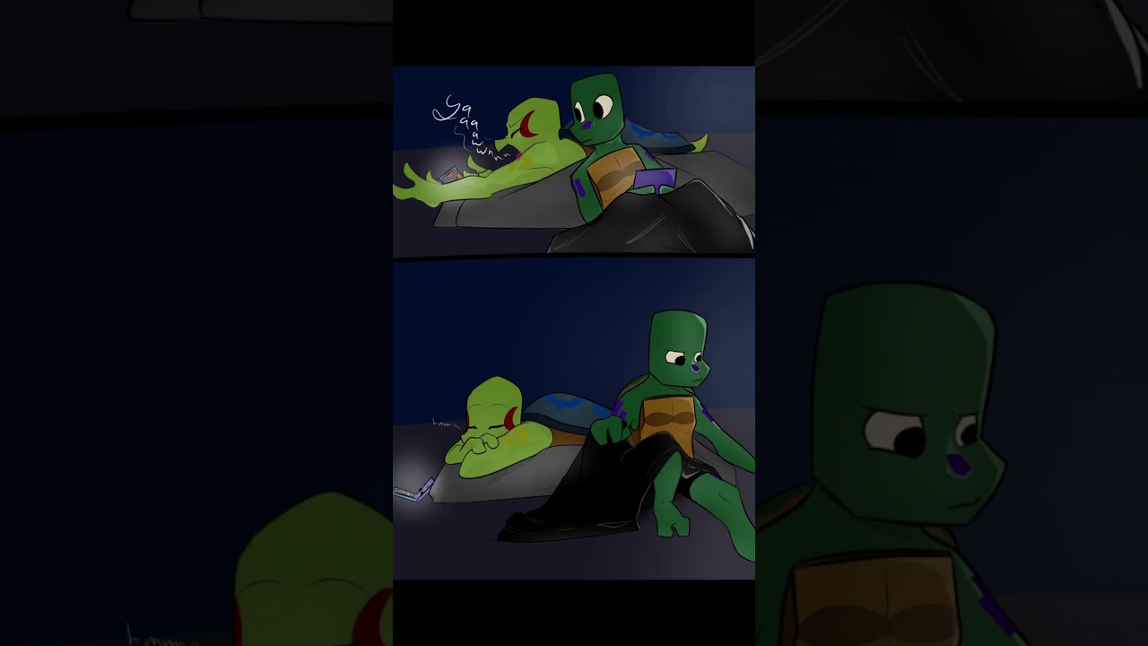 Rottmnt comic dub little baby blue au part 5 #saverottmnt
