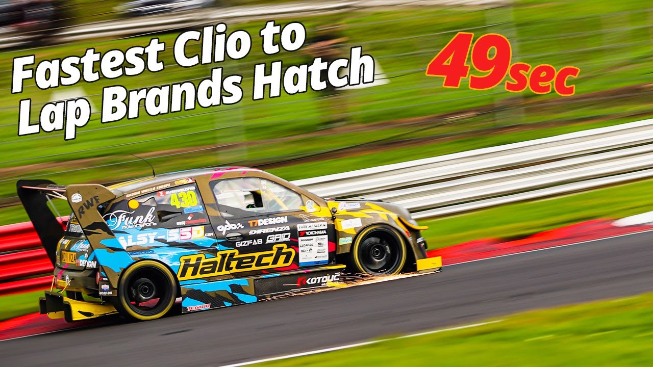 49sec lap. Fastest Renault Clio Ever to lap Brands Hatch.