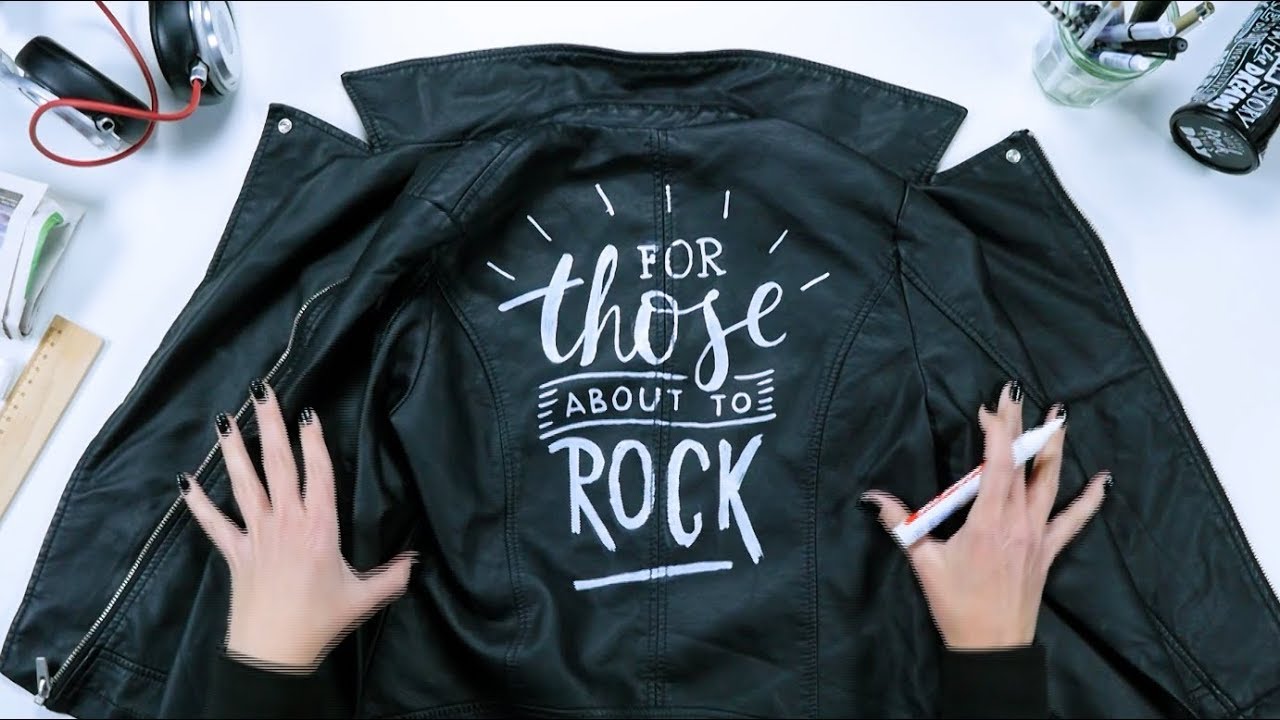 Wees een echte fashionista in deze leren jas - HANDLETTERING DOE JE ZO!
