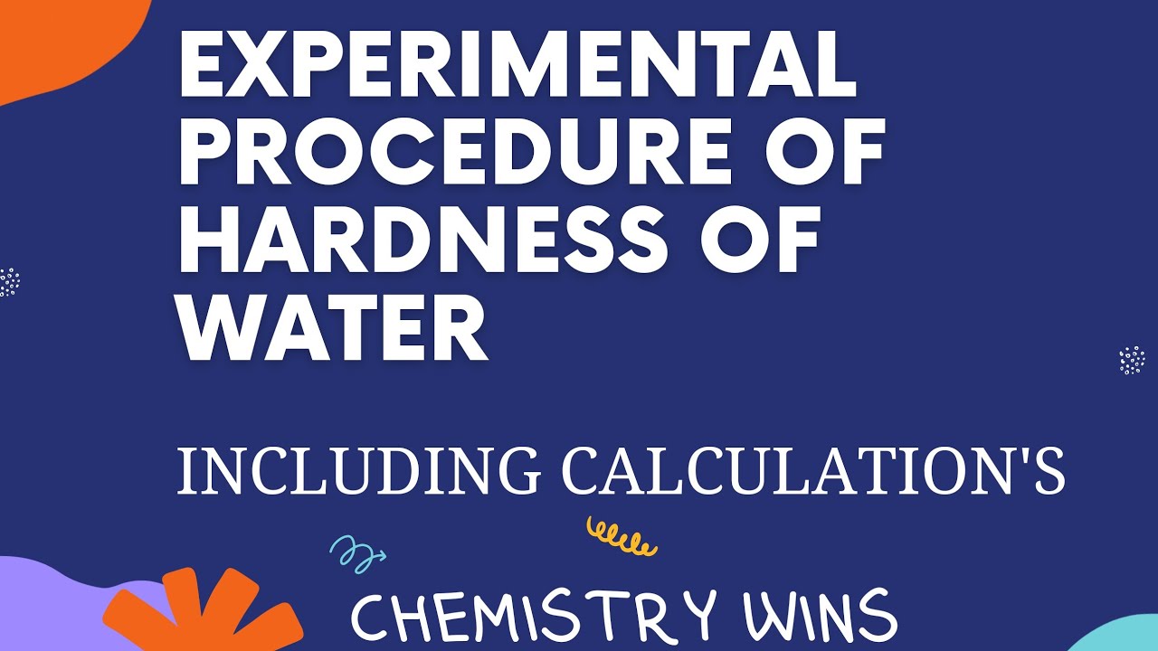 EXPERIMENTAL PROCEDURE || HARDNESS OF WATER @sadhanadhananjaya CHEMISTRY WINS #chemistry