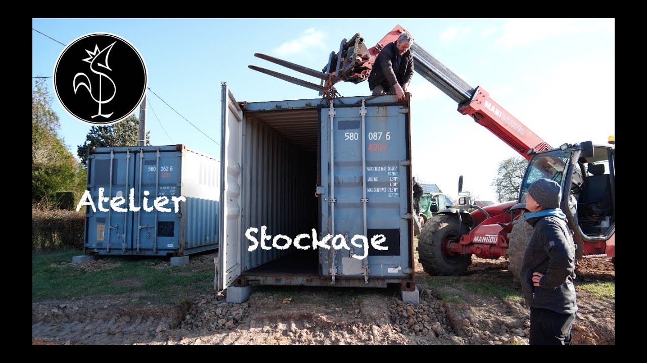 Un container atelier et l'autre pour le stockage
