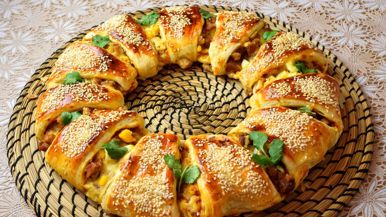 Шикарный Мясной пирог без возни с тестом. Очень сочно и быстро Мамины рецепты