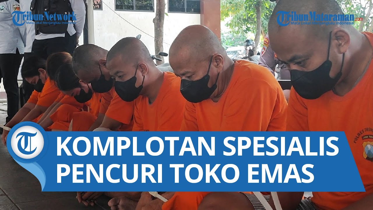 Polres Trenggalek Bekuk Komplotan Spesialis Pencuri Toko Emas yang Beraksi di Gandusari