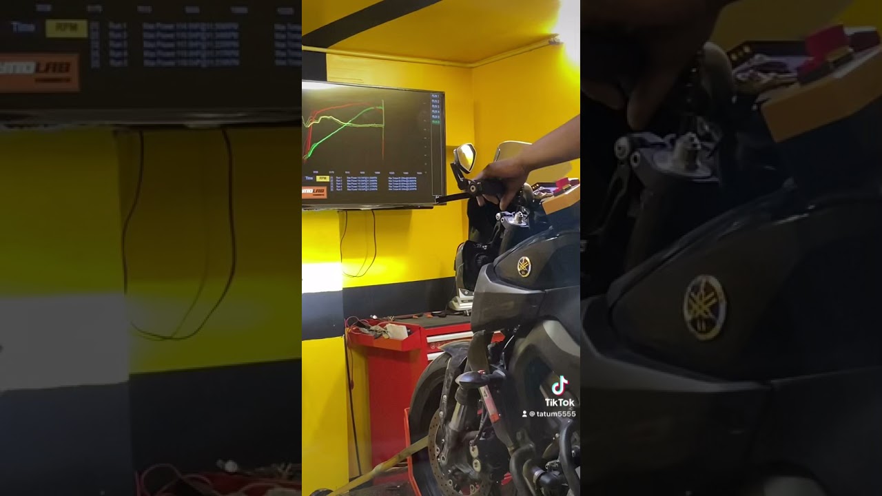 Mt09 วัดม้า บนDyno 118hp ทอร์ค 82.98 #mt09 #dynolab