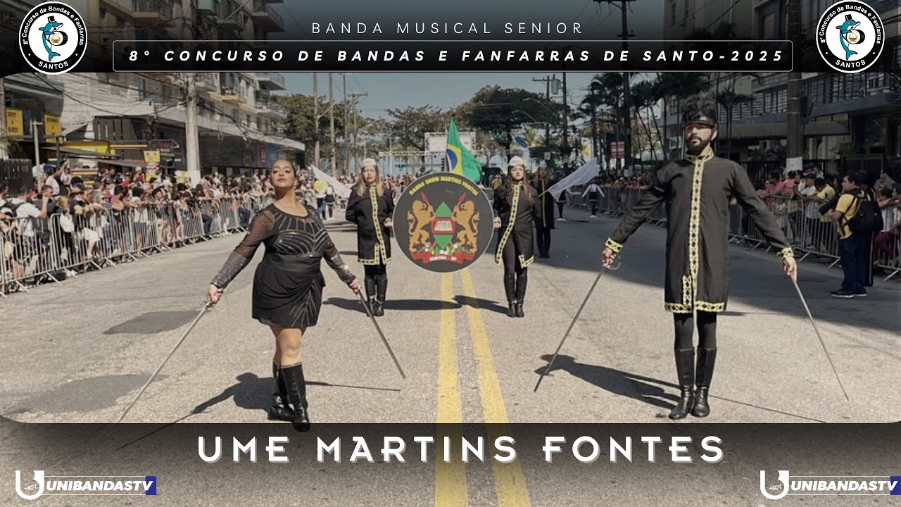 Banda Marcial UME MARTINS FONTES | 8 Concurso de Bandas e fanfarras de Santos 2025 (Completo)