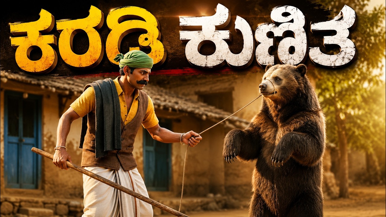 Karadi Kunita🐻  |  ಕರಡಿ ಕುಣಿತ 🐻| Kannada folk  #nostalgia #kannadarhymes #viralvideo #kannadapoems