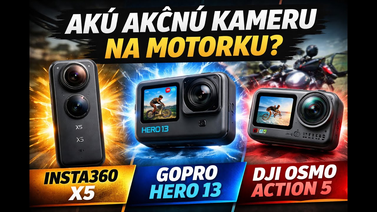 Akú akčnú kameru kúpiť na motorku? Insta 360 / Dji Osmo Action / GoPro Hero