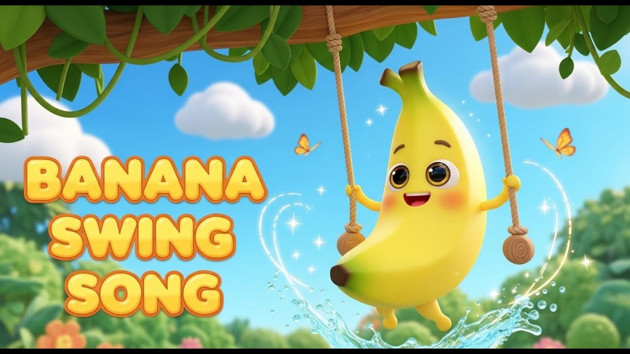 🍌 Banana Swing Song | Fun Hindi Nursery Rhyme for Toddlers | Kids Song