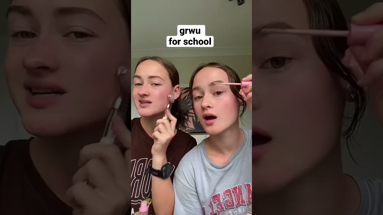 grwu for school! #twins #youtubeshorts #grwu #identicaltwins #school