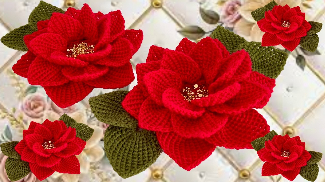 COMO HACER FÁCIL FLORES 🌺 hermosas Tejido Crochet 🧶/ EASY FLOWER KNITTING