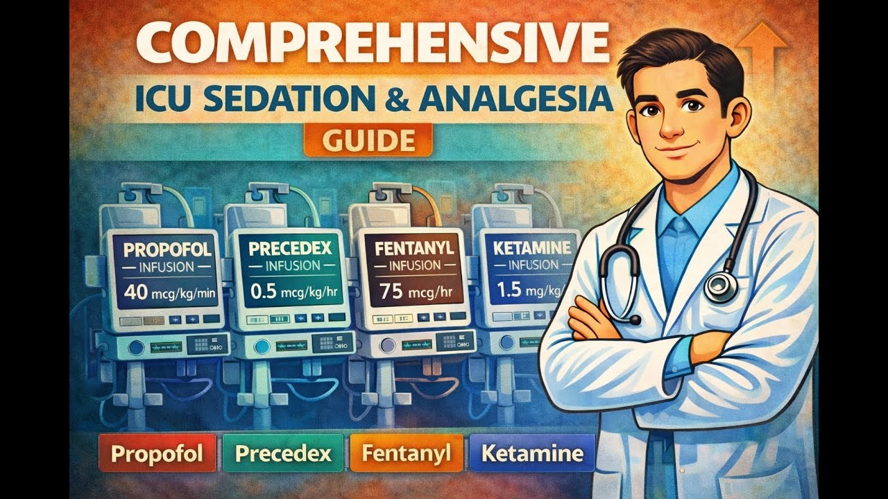 Comprehensive ICU Sedation Analgesia Guide - Propofol, Precedex, Fentanyl, Ketamine